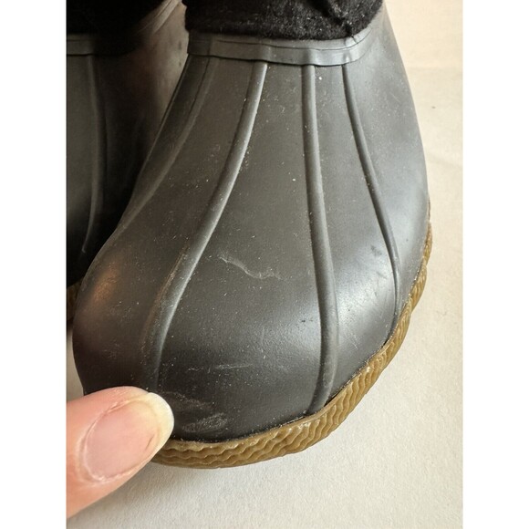 Sperry Women's Saltwater Wool Rain boot Nylon Duck Boot - Black size 7.5 NEW - Picture 7 of 7